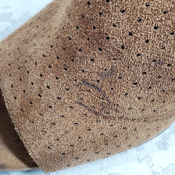 Jessica Simpson Kymber Brown Suede Perforated Zip Up Ankle Booties O661 - Picture 12 of 13